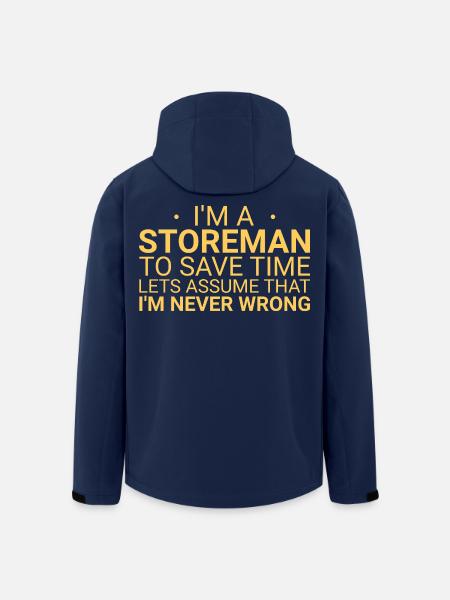 Storeman Never Wrong - Recycelte Männer Softshell-Jacke von Stanley/Stella - Navy