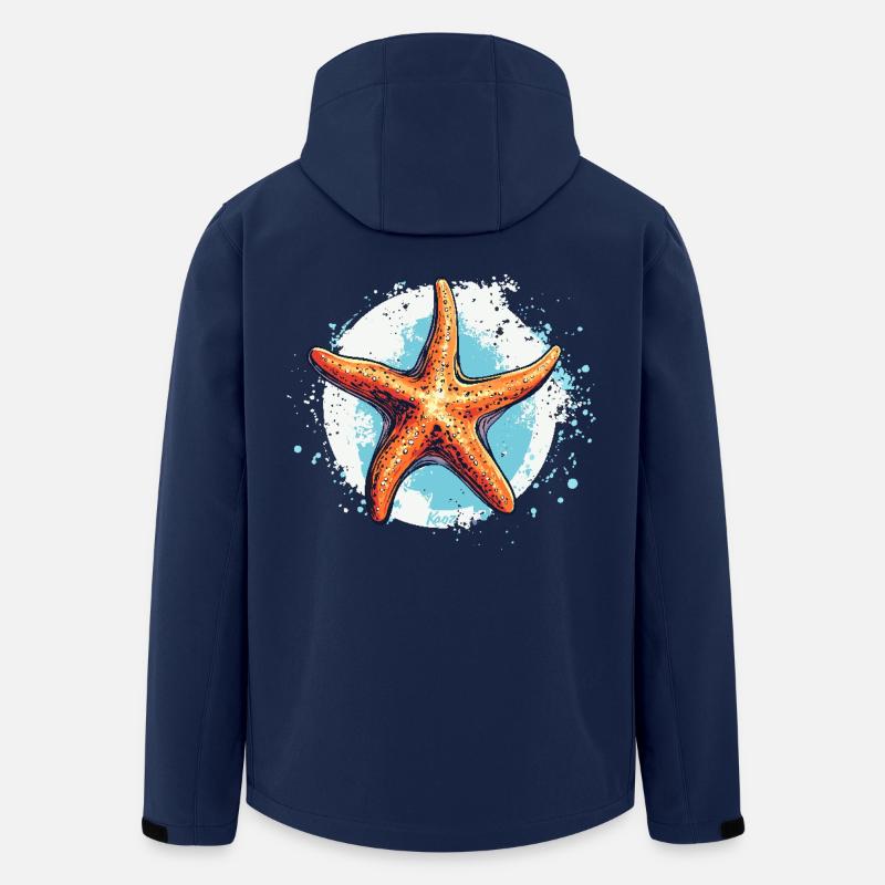 Une étoile de mer - Veste softshell homme en polyester recyclé Stanley/Stella - marine