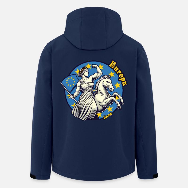L’Europe, belle et forte - Veste softshell homme en polyester recyclé Stanley/Stella - marine