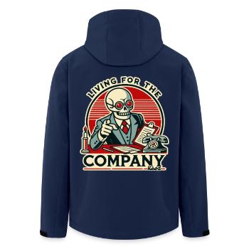Büro-Leben für die Firma, Arbeiten bis zum Tod - Recycelte Männer Softshell-Jacke von Stanley/Stella - Navy - Hinten - AI Model Male 185 light (185cm)