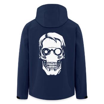 Cyber Skull – Futuristischer Totenkopf - Recycelte Männer Softshell-Jacke von Stanley/Stella - Navy - Hinten - AI Model Male 185 light (185cm)