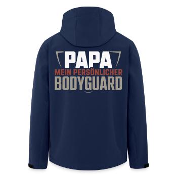 Vatertag Papa Humor Beschützer Vater - Recycelte Männer Softshell-Jacke von Stanley/Stella - Navy - Hinten - AI Model Male 185 light (185cm)