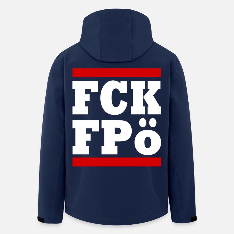 Fck fpö - Recycelte Männer Softshell-Jacke von Stanley/Stella - Navy