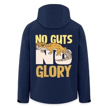 No Guts No Glory Gecko Adventure - Men’s Recycled Softshell Jacket by Stanley/Stella - navy - Back - AI Model Male 185 light (185cm)