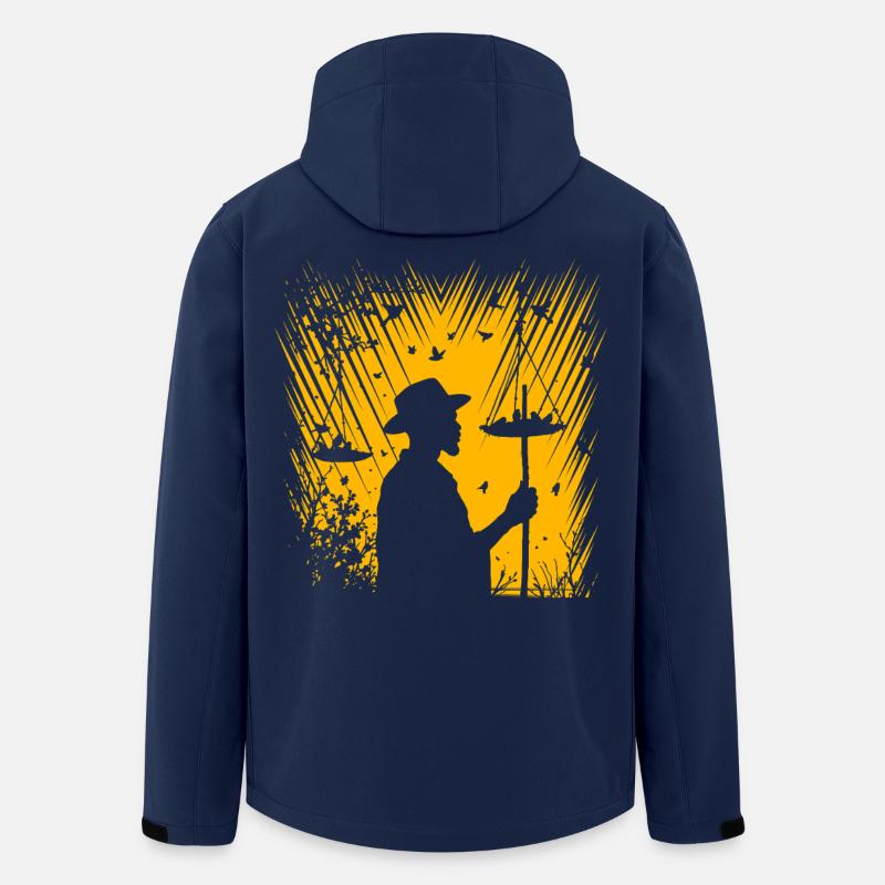 Vogelfütterung - Recycelte Männer Softshell-Jacke von Stanley/Stella - Navy