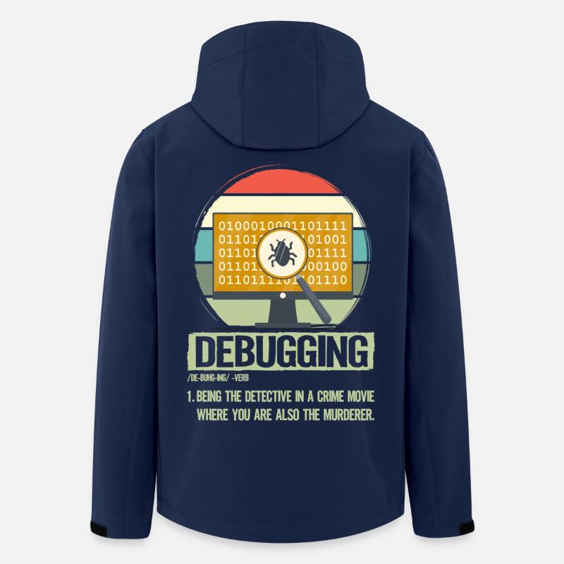 Debugging - Men’s Recycled Softshell Jacket Discoverer by Stanley/Stella - navy