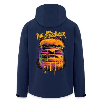 Trippy Hail the Cheeseburger Graffiti Street Style - Men’s Recycled Softshell Jacket by Stanley/Stella - navy - Back - AI Model Male 185 light (185cm)