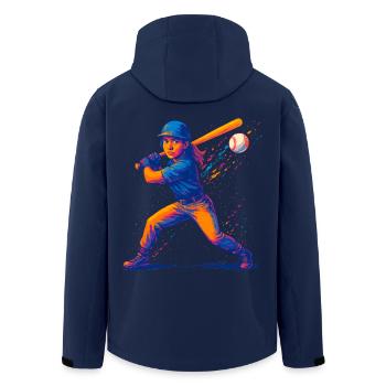 Baseball Baseball Player Woman - Men’s Recycled Softshell Jacket by Stanley/Stella - navy - Back - AI Model Male 185 light (185cm)
