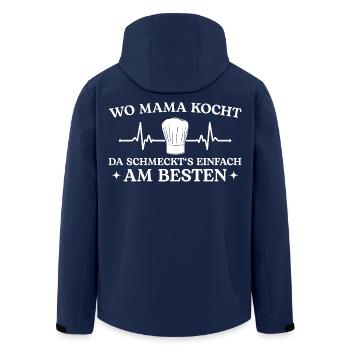 Wo Mama kocht schmeckt's am besten Köchin - Recycelte Männer Softshell-Jacke von Stanley/Stella - Navy - Hinten - AI Model Male 185 light (185cm)