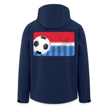 Fußball - rot blau - Fußballspieler - Recycelte Männer Softshell-Jacke von Stanley/Stella - Navy - Hinten - AI Model Male 185 light (185cm)