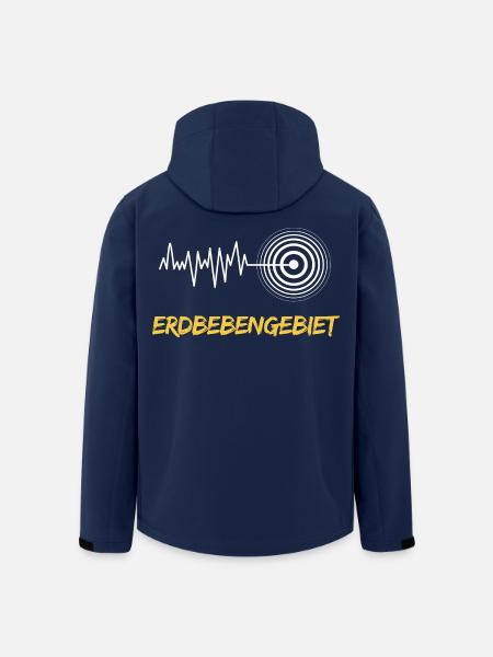 Erdbebengebiet Bewusstsein - Recycelte Männer Softshell-Jacke von Stanley/Stella - Navy