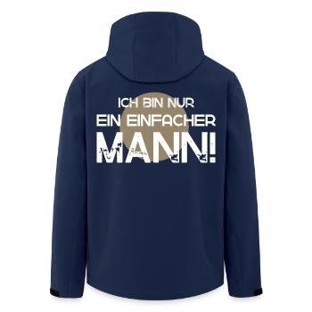 Ich bin nur ein einfacher Mann - Recycelte Männer Softshell-Jacke von Stanley/Stella - Navy - Hinten - AI Model Male 185 light (185cm)