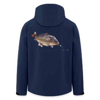 Conception du gréement de pêche Mirror Carp Chod - Veste softshell homme en polyester recyclé Stanley/Stella - marine - Dos - AI Model Male 185 light (185cm)
