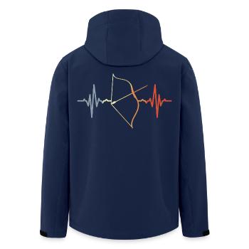 Kompositbogen Kardiogramm - Recycelte Männer Softshell-Jacke von Stanley/Stella - Navy - Hinten - AI Model Male 185 light (185cm)