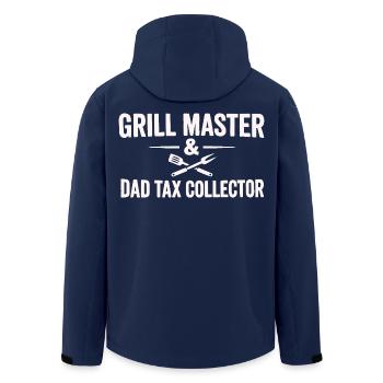 Grillmeister Papa Grillen - Recycelte Männer Softshell-Jacke von Stanley/Stella - Navy - Hinten - AI Model Male 185 light (185cm)