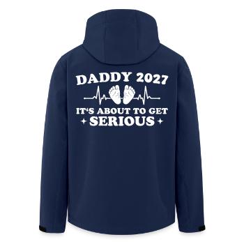 Daddy 2027 Funny Pregnancy Announcement - Recycelte Männer Softshell-Jacke von Stanley/Stella - Navy - Hinten - AI Model Male 185 light (185cm)