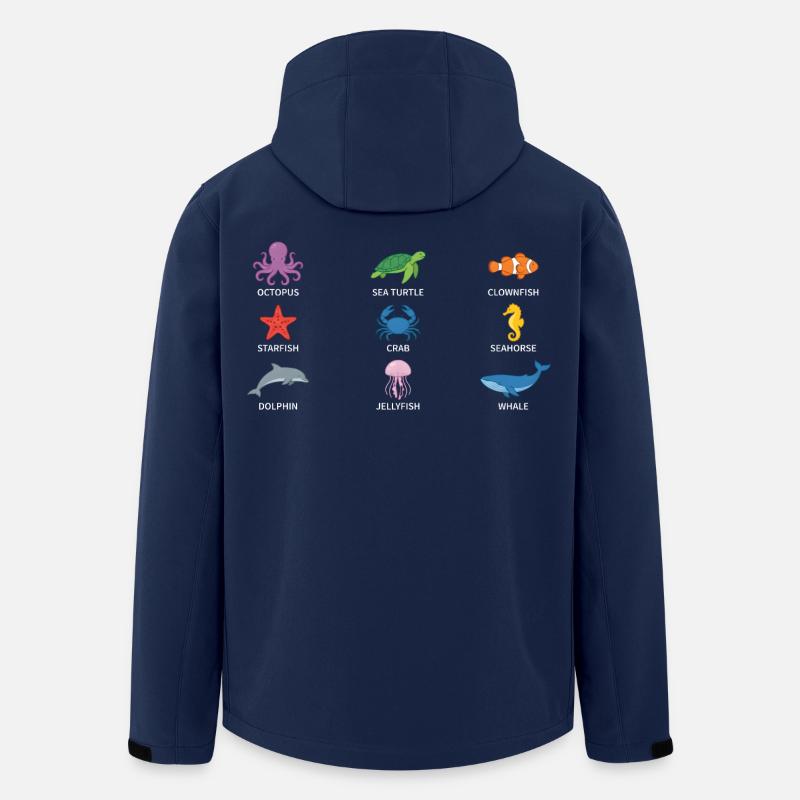 Unterwasser Tierwelt Design - Recycelte Männer Softshell-Jacke von Stanley/Stella - Navy
