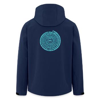Irrationale Zahl Pi Symbol Unendlichkeit Helix - Recycelte Männer Softshell-Jacke von Stanley/Stella - Navy - Hinten - AI Model Male 185 light (185cm)