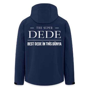 The Super Dede – Best Dede In This Dünya Geschenk - Recycelte Männer Softshell-Jacke von Stanley/Stella - Navy - Hinten - AI Model Male 185 light (185cm)