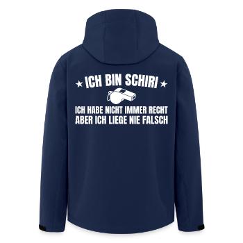 Schiri Hat nicht immer recht Schiedsrichter - Recycelte Männer Softshell-Jacke von Stanley/Stella - Navy - Hinten - AI Model Male 185 light (185cm)