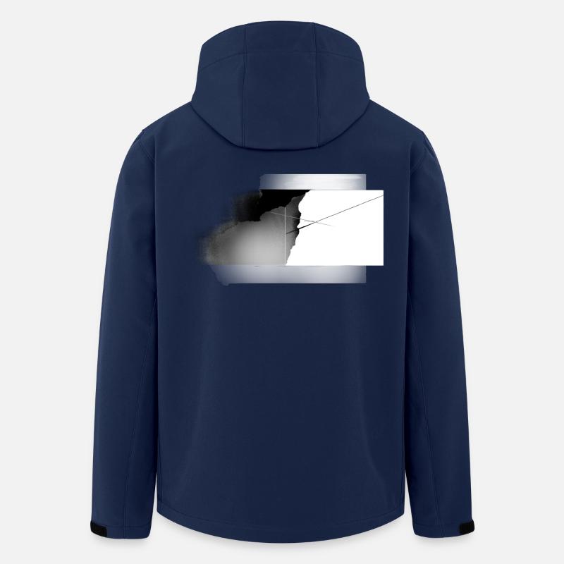 Abstrakt klatrevegg - Softshelljakke herre i resirkulert polyester Stanley/Stella - marinen