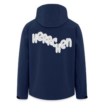 Herrchen Schriftzug 3D - Recycelte Männer Softshell-Jacke von Stanley/Stella - Navy - Hinten - AI Model Male 185 light (185cm)