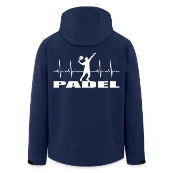 Padel - Recycelte Männer Softshell-Jacke von Stanley/Stella - Navy - Hinten - AI Model Male 185 light (185cm)