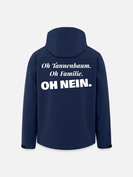 Oh Tannenbaum Oh Familie Oh nein - Weihnachten - Recycelte Männer Softshell-Jacke von Stanley/Stella - Navy