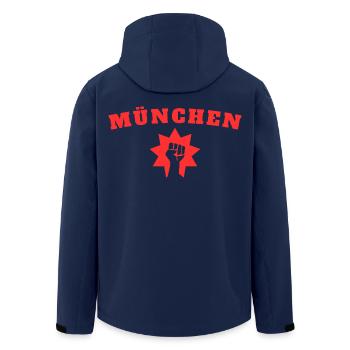 München - Recycelte Männer Softshell-Jacke von Stanley/Stella - Navy - Hinten - AI Model Male 185 light (185cm)