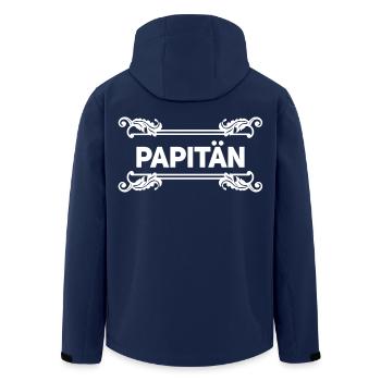 Papitän Vatertag bester Papa Anker - Recycelte Männer Softshell-Jacke von Stanley/Stella - Navy - Hinten - AI Model Male 185 light (185cm)