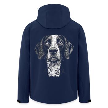 Deutsch Kurzhaar Portrait Hunde Hund Jagdhunde - Recycelte Männer Softshell-Jacke von Stanley/Stella - Navy - Hinten - AI Model Male 185 light (185cm)