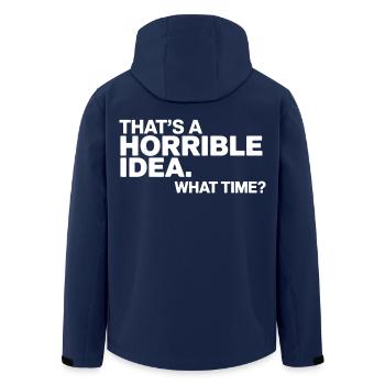 Das ist eine schreckliche Vorstellung, wie spät, lustig und sarkastisch - Recycelte Männer Softshell-Jacke von Stanley/Stella - Navy - Hinten - AI Model Male 185 light (185cm)