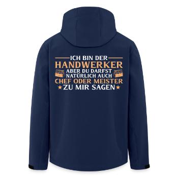 Handwerker Chef oder Meister - Heimwerker - Recycelte Männer Softshell-Jacke von Stanley/Stella - Navy - Hinten - AI Model Male 185 light (185cm)