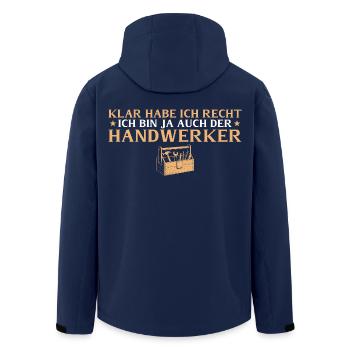 Handwerker Klar habe ich recht - Heimwerker - Recycelte Männer Softshell-Jacke von Stanley/Stella - Navy - Hinten - AI Model Male 185 light (185cm)
