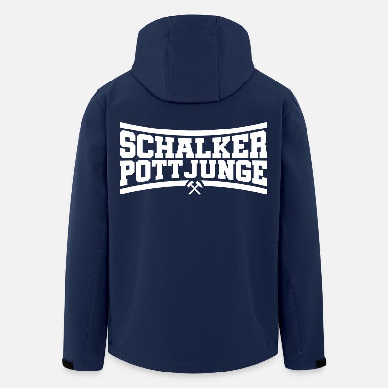 Schalker Pottjunge Gelsenkirchen | Farbe änderbar - Recycelte Männer Softshell-Jacke von Stanley/Stella - Navy