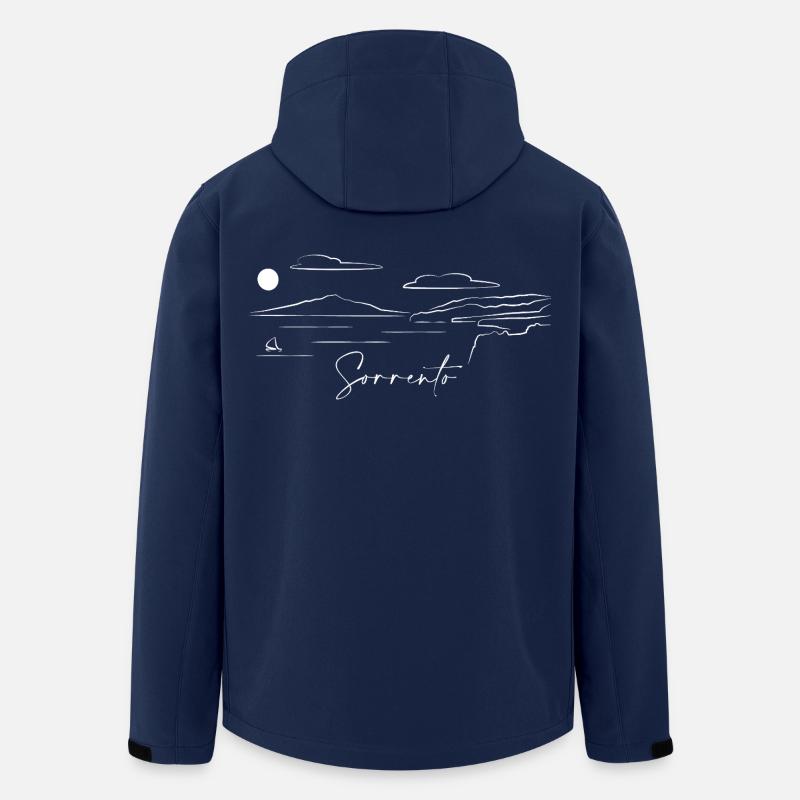 Sorrento Halbinsel Lineart - Recycelte Männer Softshell-Jacke von Stanley/Stella - Navy