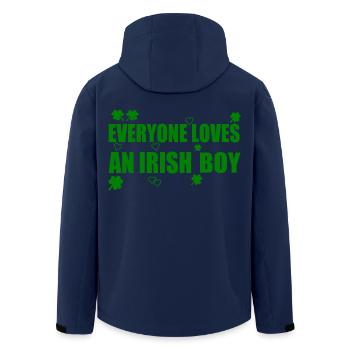 everyone loves an irish boy - Men’s Recycled Softshell Jacket by Stanley/Stella - navy - Back - AI Model Male 185 light (185cm)