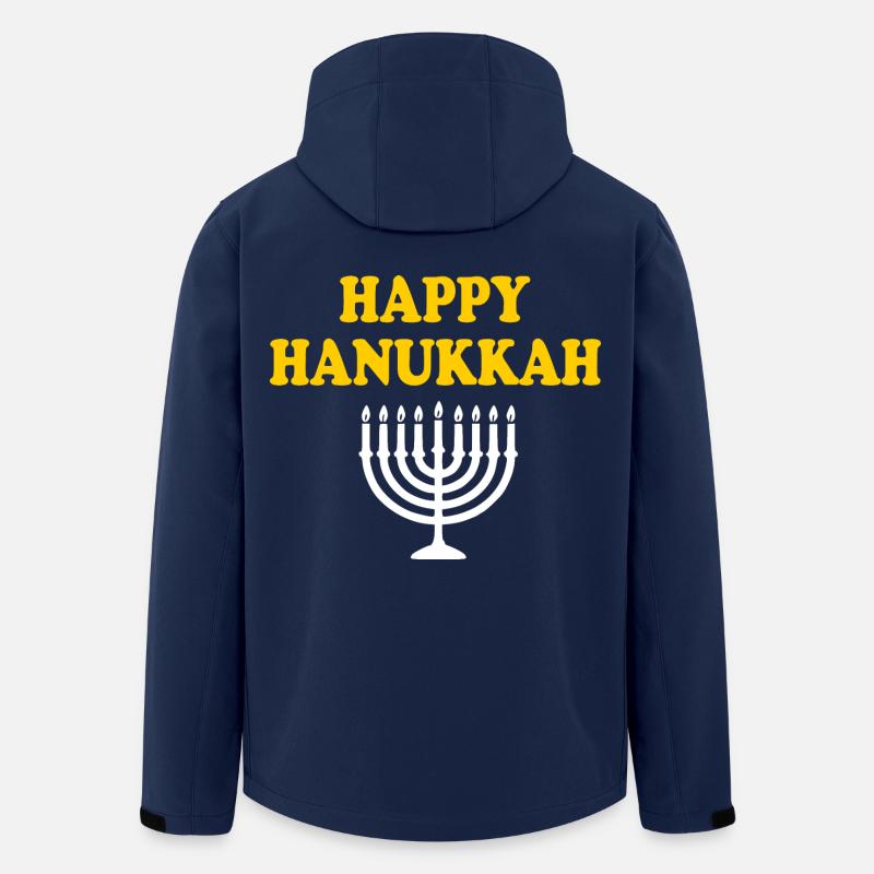 HAPPY HANUKKAH - Recycelte Männer Softshell-Jacke von Stanley/Stella - Navy