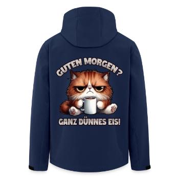 Guten Morgen? Ganz dünnes Eis - Recycelte Männer Softshell-Jacke von Stanley/Stella - Navy - Hinten - AI Model Male 185 light (185cm)
