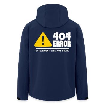 Computer and programmer geek. 404 Errors - Men’s Recycled Softshell Jacket by Stanley/Stella - navy - Back - AI Model Male 185 light (185cm)