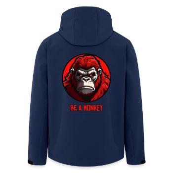 Be a monkey - Men’s Recycled Softshell Jacket by Stanley/Stella - navy - Back - AI Model Male 185 light (185cm)