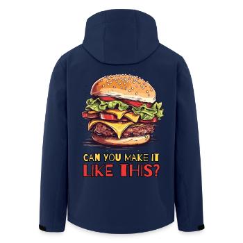 Können Sie das wie diesen Cheeseburger machen - Recycelte Männer Softshell-Jacke von Stanley/Stella - Navy - Hinten - AI Model Male 185 light (185cm)