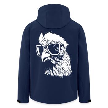 intelligent chicken - Men’s Recycled Softshell Jacket by Stanley/Stella - navy - Back - AI Model Male 185 light (185cm)