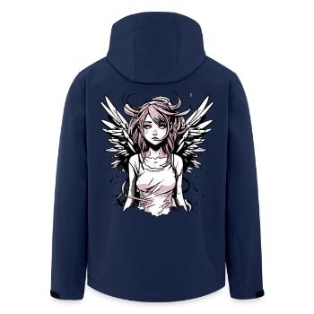 Modern Angel Girl - Men’s Recycled Softshell Jacket by Stanley/Stella - navy - Back - AI Model Male 185 light (185cm)
