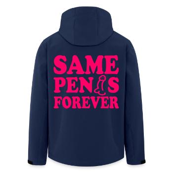 Same penis forever - Men’s Recycled Softshell Jacket by Stanley/Stella - navy - Back - AI Model Male 185 light (185cm)