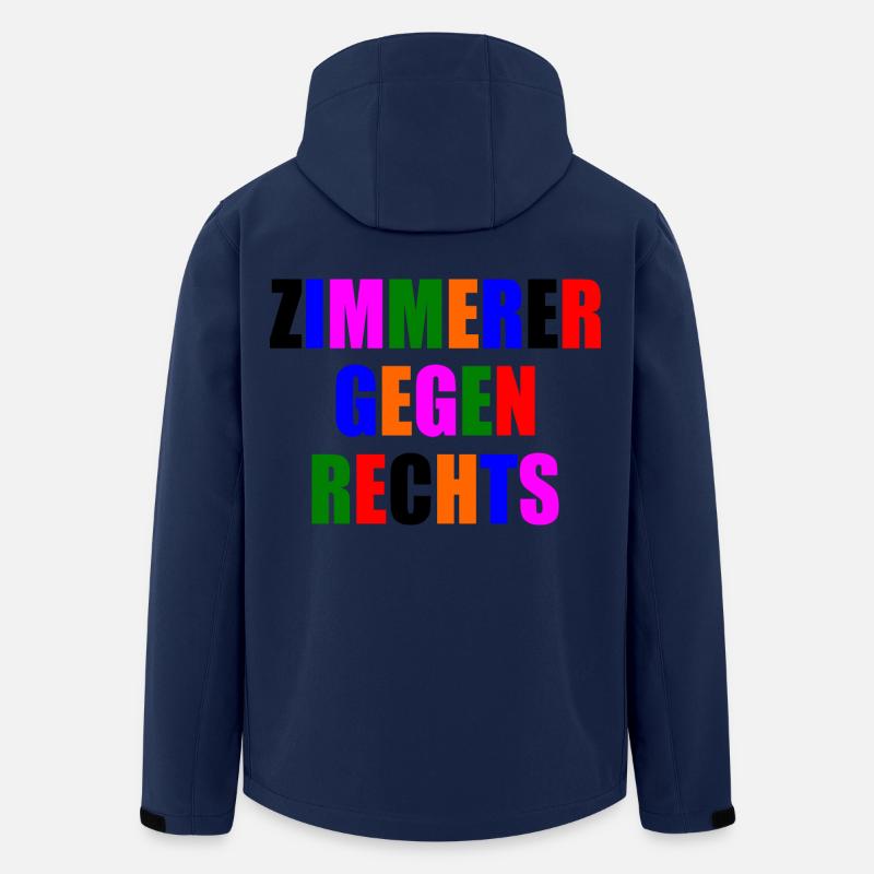 Zimmerer gegen rechts - Recycelte Männer Softshell-Jacke von Stanley/Stella - Navy
