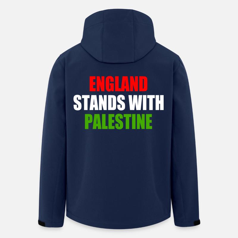 England stands with palestine - Veste softshell homme en polyester recyclé Stanley/Stella - marine