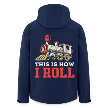Model Railway Model Making Model Maker - Men’s Recycled Softshell Jacket by Stanley/Stella - navy - Back - AI Model Male 185 light (185cm)