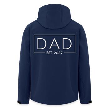 Papa Est 2027 Papa Mama wird 2027 Vatertag - Recycelte Männer Softshell-Jacke von Stanley/Stella - Navy - Hinten - AI Model Male 185 light (185cm)