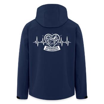 Handwerker aus Leidenschaft, Handwerk Geschenkidee - Recycelte Männer Softshell-Jacke von Stanley/Stella - Navy - Hinten - AI Model Male 185 light (185cm)
